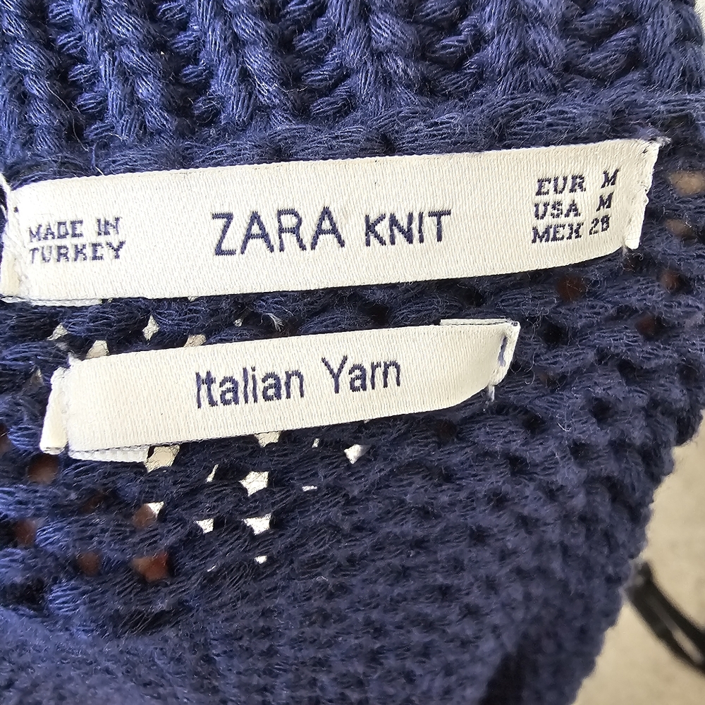 Zara Knit Italian Yarn Chunky Sweater Medium - Picture 5 of 5
